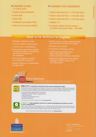 Brilliant! Student's book-Workbook-Culture book. Ediz. leggera. Per la Scuola media. Con CD Audio. Con DVD-ROM. Vol. 3 - Brian Abbs, Ingrid Freebairn - Libro Longman Italia 2011 | Libraccio.it