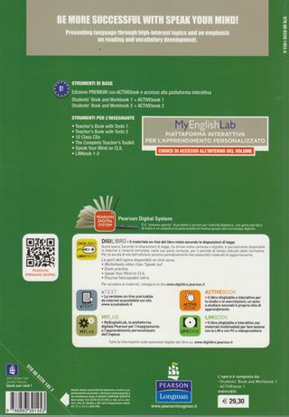 Speak your mind. My english laboratory. Student book-Workbook-Activity book. Con CD Audio. Con CD-ROM. Vol. 1  - Libro Longman Italia 2012 | Libraccio.it