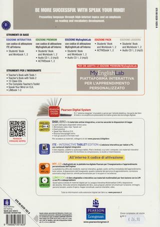 Speak your mind. Con e-book. Con espansione online. Vol. 2  - Libro Pearson Longman 2013 | Libraccio.it