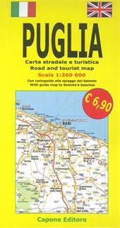 Puglia. Carta stradale e guida turistica. Con cartoguida alle spiagge del Salento 1:260.000. Ediz. italiana e inglese