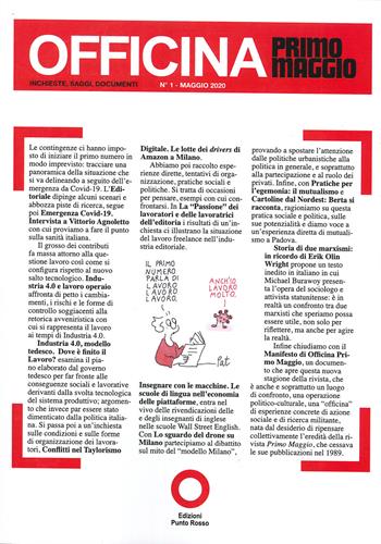 Officina Primo Maggio. Inchieste, saggi, documenti (2020). Vol. 1  - Libro Edizioni Punto Rosso 2020 | Libraccio.it