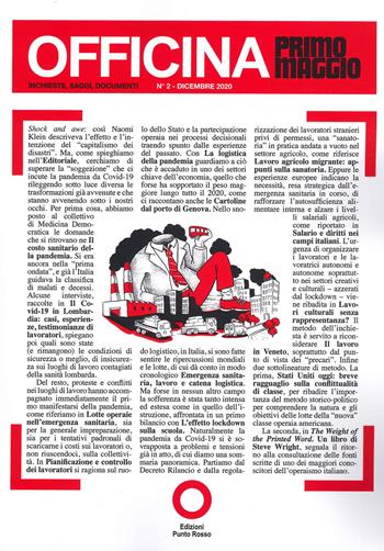 Officina Primo Maggio. Inchieste, saggi, documenti (2020). Vol. 2  - Libro Edizioni Punto Rosso 2020 | Libraccio.it