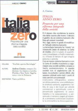 Italia anno zero. Proposta per una riforma integrale della società - Andrea Cimino - Libro Armando Editore 2001, Scaffale aperto/Sociologia | Libraccio.it
