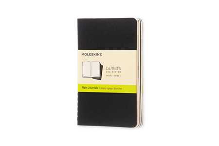 Image of Quaderno Cahier Journal Moleskine pocket a pagine bianche nero. B...