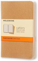 Quaderno Cahier Journal Moleskine pocket a righe beige. Kraft Brown. Set da 3  Moleskine | Libraccio.it