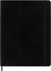 Taccuino Moleskine XL a quadretti copertina morbida nero. Black