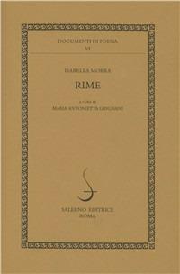 Rime - Isabella Morra - Libro Salerno 2000, Documenti di poesia | Libraccio.it