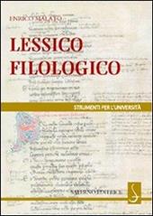 Lessico filologico. Un approccio alla filologia