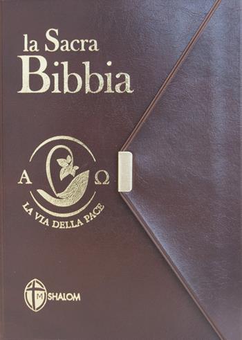 La Sacra Bibbia. La via della pace. Ediz. tascabile con bottoncino marrone  - Libro Editrice Shalom 2018, La parola di Dio | Libraccio.it