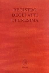 Registro degli atti di Cresima