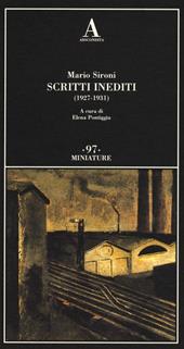 Scritti inediti (1927-1931)