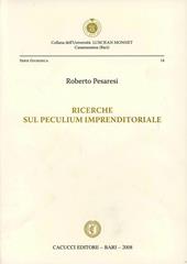 Ricerche sul peculium imprenditoriale