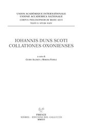 Iohannis Duns Scoti Collationes Oxonienses