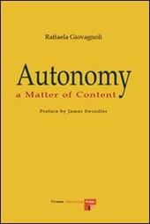 Autonomy. A matter of content