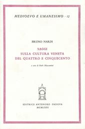 Saggi sulla cultura veneta del Quattro e Cinquecento