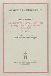 Manuscrits des traductions françaises d'oeuvres de Boccace. XV siècle