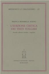 L'edizione critica dei testi volgari