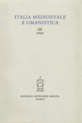 Italia medioevale e umanistica. Vol. 3