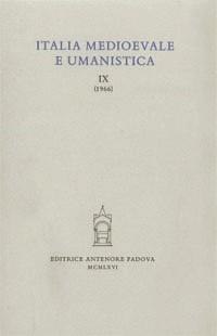 Italia medioevale e umanistica. Vol. 9  - Libro Antenore 2000, Italia medievale | Libraccio.it