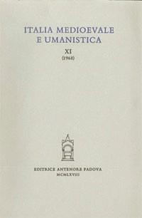 Italia medioevale e umanistica. Vol. 11  - Libro Antenore 2000, Italia medievale | Libraccio.it