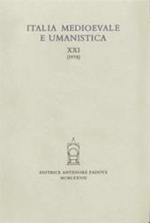 Italia medioevale e umanistica. Vol. 21