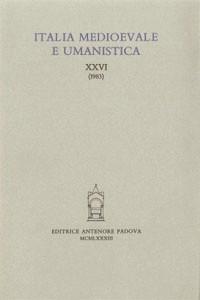 Italia medioevale e umanistica. Vol. 26  - Libro Antenore 2000, Italia medievale | Libraccio.it