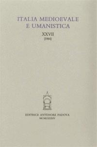 Italia medioevale e umanistica. Vol. 27  - Libro Antenore 2000, Italia medievale | Libraccio.it
