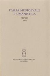 Italia medioevale e umanistica. Vol. 28