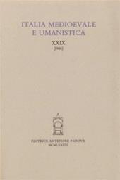 Italia medioevale e umanistica. Vol. 29