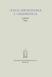 Italia medioevale e umanistica. Vol. 35