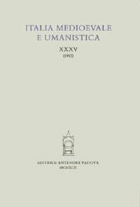 Italia medioevale e umanistica. Vol. 35  - Libro Antenore 2000, Italia medievale | Libraccio.it