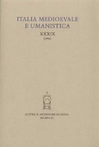 Italia medioevale e umanistica. Vol. 39  - Libro Antenore 2000, Italia medievale | Libraccio.it