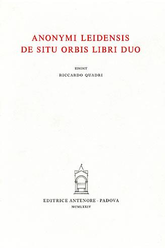 De situ orbis libri duo - Anonimo di Leida - Libro Antenore 2000, Thesaurus mundi | Libraccio.it