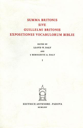 Summa Britonis sive Expositiones vocabulorum Biblie - Guglielmo il Bretone - Libro Antenore 2000, Thesaurus mundi | Libraccio.it