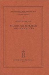 Studies on Petrarch and Boccaccio