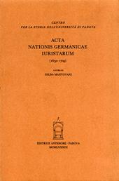 Acta nationis germanicae iuristarum (1650-1709)