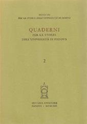 Quaderni per la storia dell'Università di Padova. Vol. 2