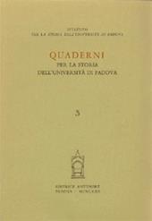Quaderni per la storia dell'Università di Padova. Vol. 5