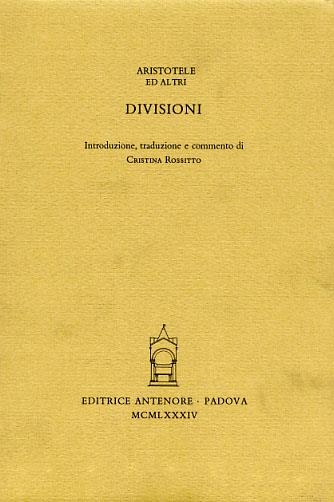 Divisioni  - Libro Antenore 2000, Studia aristotelica | Libraccio.it