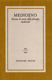 Medioevo. Rivista di storia della filosofia medievale. Vol. 20