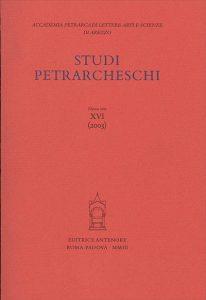 Studi petrarcheschi. Vol. 16  - Libro Antenore 2003, Studi sul Petrarca | Libraccio.it