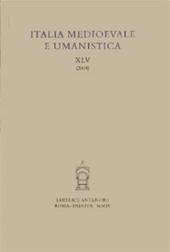 Italia medioevale e umanistica. Vol. 65