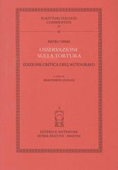 Osservazioni sulla tortura. Ediz. critica dell'autografo