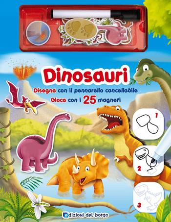 Dinosauri. Disegna con il pennarello cancellabile. Gioca con i 25 magneti. Ediz. a colori. Con gadget - Brenda Apsley - Libro Edizioni del Borgo 2017, Playbook | Libraccio.it