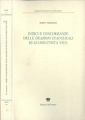 Indici e concordanze delle orazioni inaugurali di Giambattista Vico