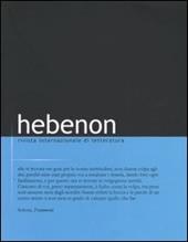 Hebenon. Rivista internazionale di letteratura (2004). Vol. 2