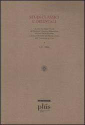 Studi classici e orientali (2008). Vol. 54