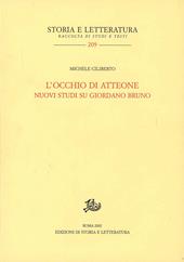 L'occhio di Atteone. Nuovi studi su Giordano Bruno