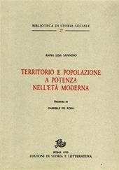 Territorio e popolazione a Potenza nell'età moderna