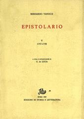 Epistolario. Vol. 5: 1757-1758.